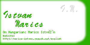 istvan marics business card